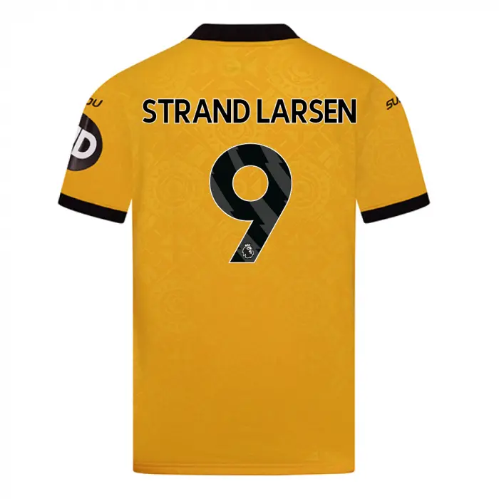 Wolverhampton Wanderers Fan Shop | 2025-26 Wolves Home Shirt – Junior STRAND LARSEN 9 Collection Official Wolves Fan Gear